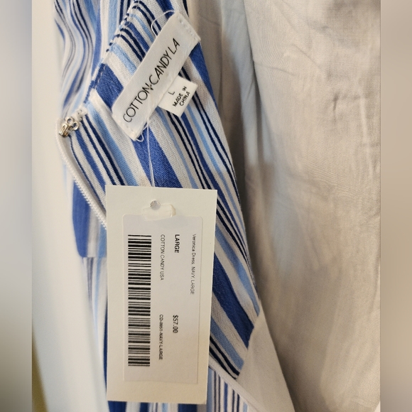 Striped Faux wrap sundress - Picture 3 of 3